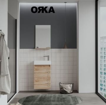 Orka Conza 45 cm Asma Banyo Dolabı