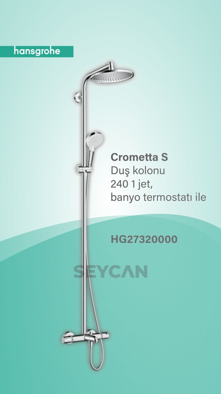 Hansgrohe Crometta S 240 Termostatik Oval Duş Kolonu 27320000