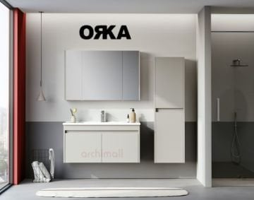Orka Arno 100 cm Kapaklı Asma Banyo Dolabı