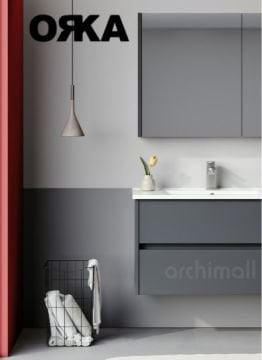 Orka Arno 85 cm Çekmeceli Asma Banyo Dolabı