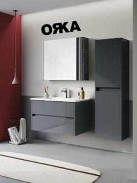 Orka Arno 85 cm Çekmeceli Asma Banyo Dolabı