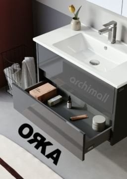 Orka Arno 85 cm Çekmeceli Asma Banyo Dolabı