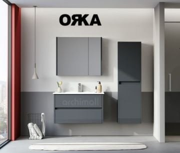 Orka Arno 85 cm Çekmeceli Asma Banyo Dolabı