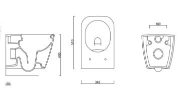 Güral Nova Rimless Kanalsız Asma Klozet + Soft Klozet Kapak