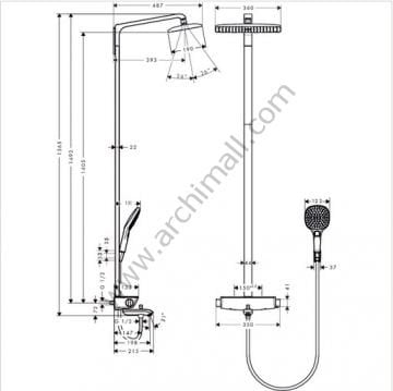 Hansgrohe Raindance Select E Duş Kolonu 360 Air 27113400