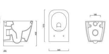 Güral Nova Rimless Asma Klozet + PP Soft Klozet Kapak