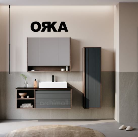Orka Prato 120 cm Asma Banyo Dolabı