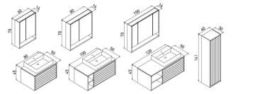 Orka Prato 120 cm Asma Banyo Dolabı