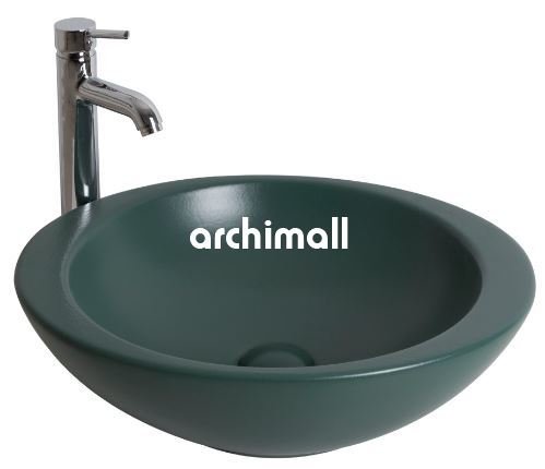 Adara 53x45.5cm Tezgaüstü Lavabo Mat Zümrüt