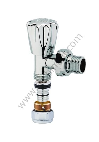 Kas Vana 1/2'' Krom Köşe Pex Radyatör Vanası