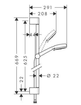 Hansgrohe Crometta 100 Vario Sürgülü Duş Seti 26651400