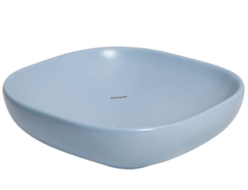 Alya 41x41cm Tezgahüstü Lavabo Mat Arktik Mavi