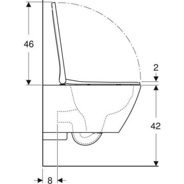Geberit Smyle Square Rimfree Asma Klozet + Soft Klozet Kapak