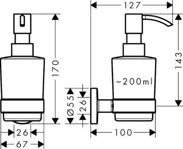 Hansgrohe Logis Universal Sıvı Sabunluk 41714000