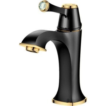 Creavit Elegant Siyah Altın Lavabo Bataryası EG1500-S