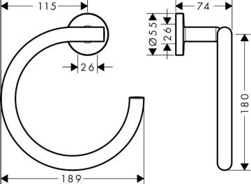 Hansgrohe Logis Universal Halka Havluluk 41724000