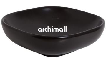 Alya 41x41cm Tezgahüstü Lavabo Mat Siyah