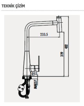 Creavit Start Stop Başlıklı Spralli Evye Bataryası MF8555
