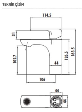 Creavit City Lavabo Bataryası CT1500