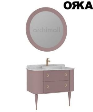 Orka Felice 100 cm Ahşap Ayaklı Banyo Dolabı