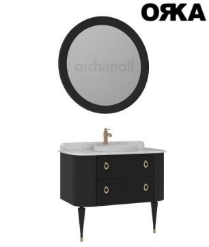 Orka Felice 100 cm Ahşap Ayaklı Banyo Dolabı