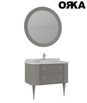 Orka Felice 100 cm Ahşap Ayaklı Banyo Dolabı