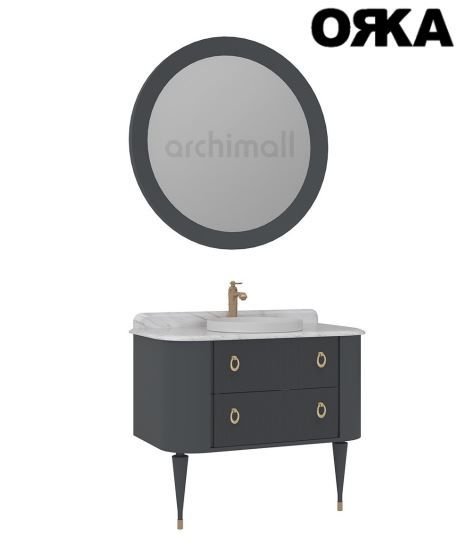 Orka Felice 100 cm Ahşap Ayaklı Banyo Dolabı