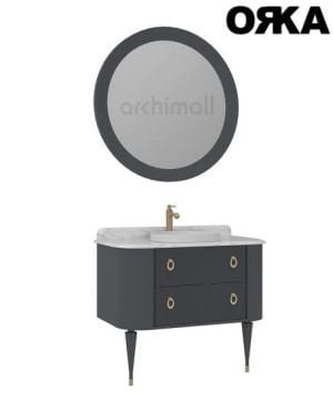 Orka Felice 100 cm Ahşap Ayaklı Banyo Dolabı