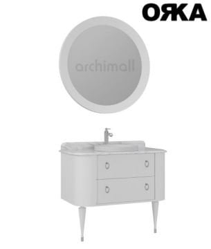 Orka Felice 100 cm Ahşap Ayaklı Banyo Dolabı