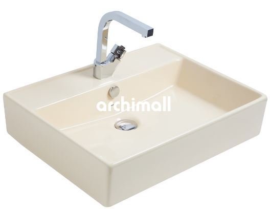 Kastra 60x46 cm Tezgahüstü Lavabo Mat Vanilya