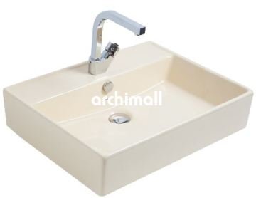 Kastra 60x46 cm Tezgahüstü Lavabo Mat Vanilya