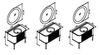 Orka Felice 100 cm Ahşap Ayaklı Banyo Dolabı