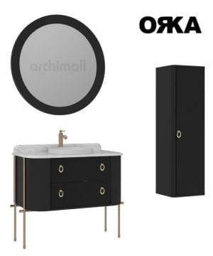 Orka Felice 107 cm Metal Ayaklı Banyo Dolabı
