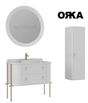 Orka Felice 107 cm Metal Ayaklı Banyo Dolabı