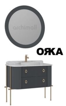 Orka Felice 107 cm Metal Ayaklı Banyo Dolabı