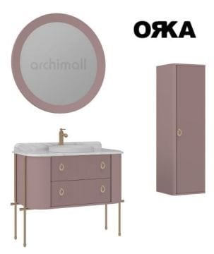 Orka Felice 107 cm Metal Ayaklı Banyo Dolabı