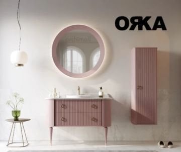 Orka Felice 120 cm Ahşap Ayaklı Banyo Dolabı