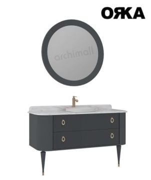Orka Felice 140 cm Ahşap Ayaklı Banyo Dolabı