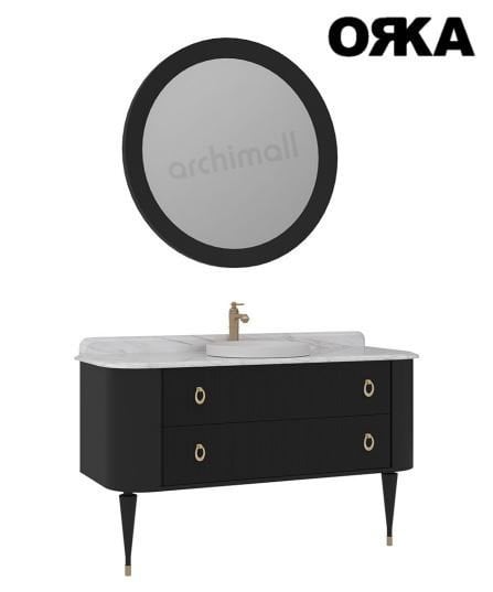 Orka Felice 140 cm Ahşap Ayaklı Banyo Dolabı