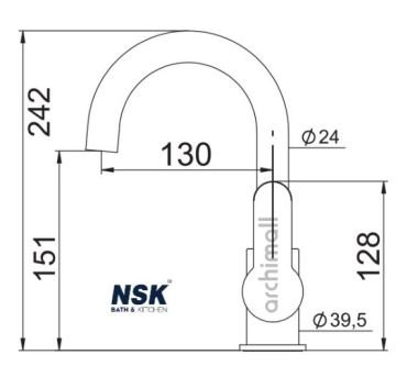 Nsk Armatür Molera Kuğu Lavabo Bataryası