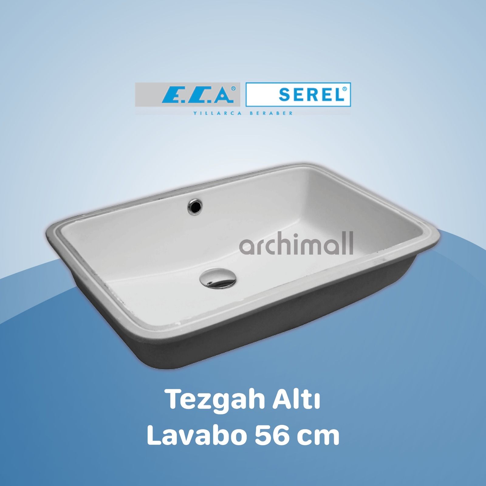Serel Star 56 cm Tezgah Altı Lavabo