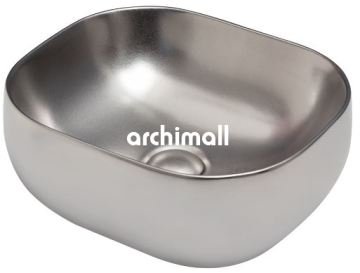 Niv 42x37cm Tezgahüstü Lavabo Mat Platin