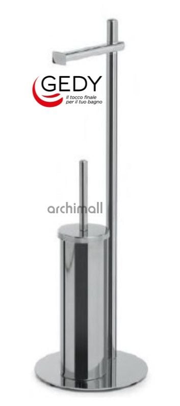 Gedy Circe Ayaklı Tuvalet Kağıtlık + Fırçalık