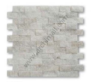 Delta Doğaltaş Beyaz Patlatma Mozaik