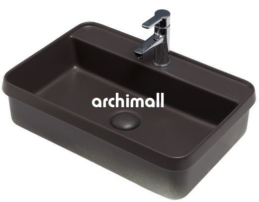 Lyra BD 60x40 cm Gömme Lavabo Mat Antrasit