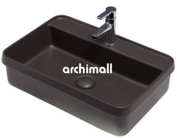 Lyra BD 60x40 cm Gömme Lavabo Mat Antrasit