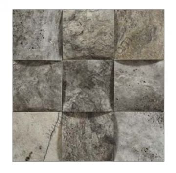 Delta Doğaltaş Farah Silver Traverten Mozaik 95x95 mm