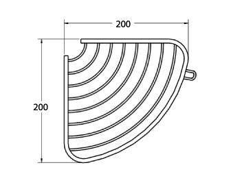 Csk Banyo 20x20 Deniz Tekli Süngerlik Krom OL2711