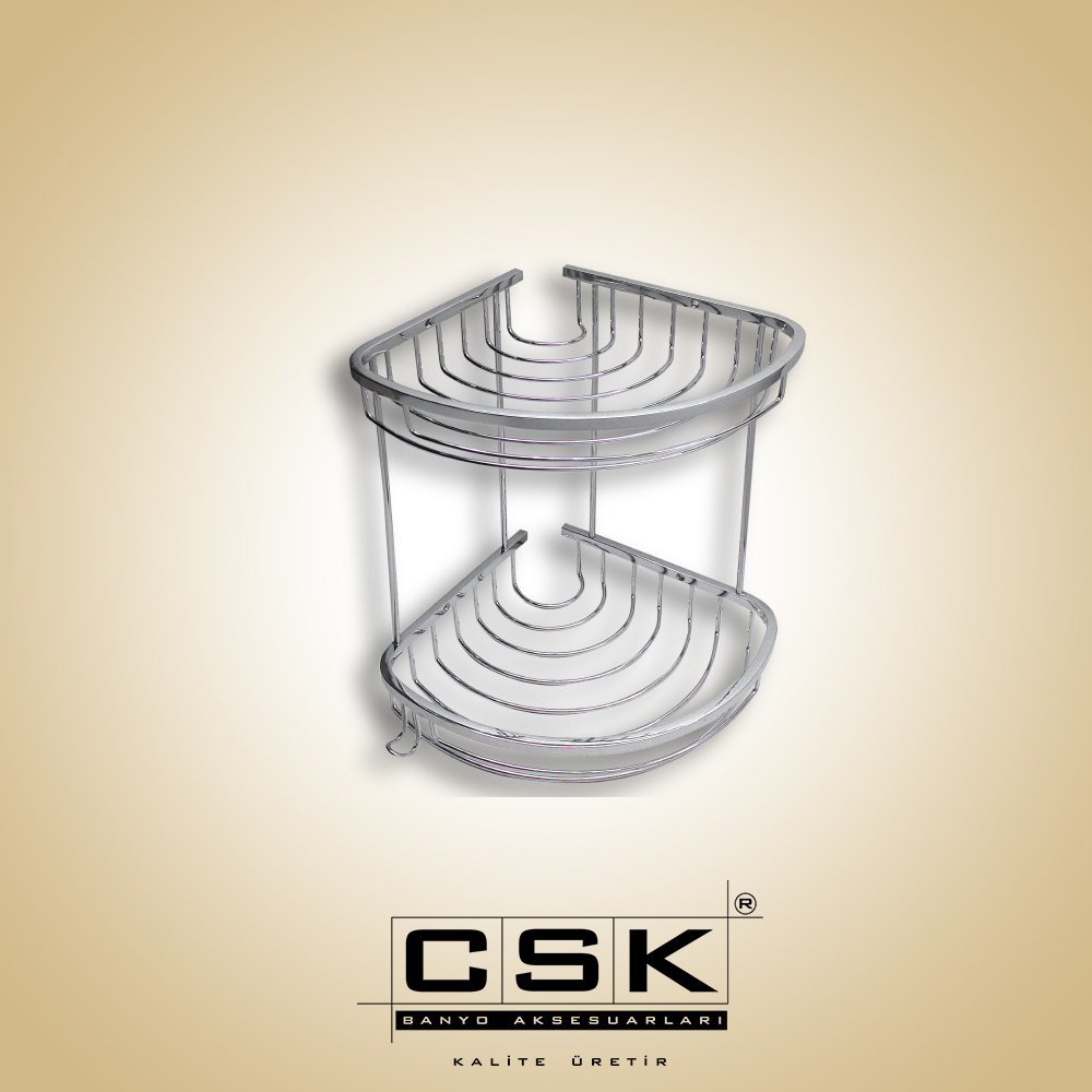 Csk Banyo 20x20 Deniz İkili Süngerlik Krom OL2713