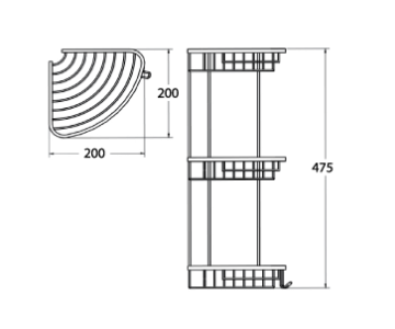 Csk Banyo 20x20 Deniz Üçlü Süngerlik Krom OL2715